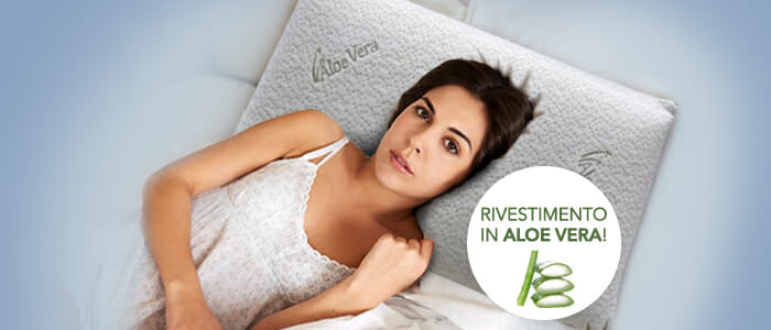 Cuscini Memory Foam rivestimento in Aloe Vera