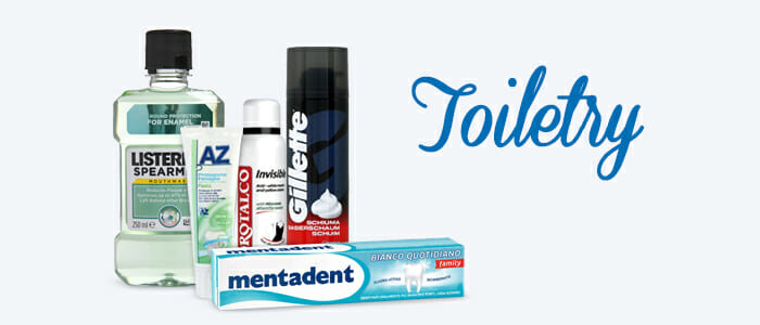 Toiletry: Oust, deodoranti e dentifrici