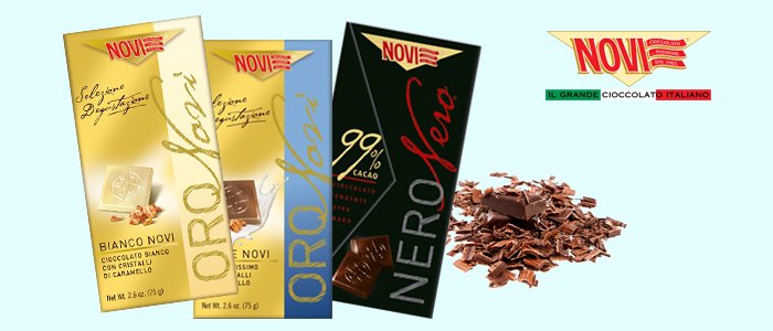 Cioccolato Novi: Oro Novi e Novi Nero