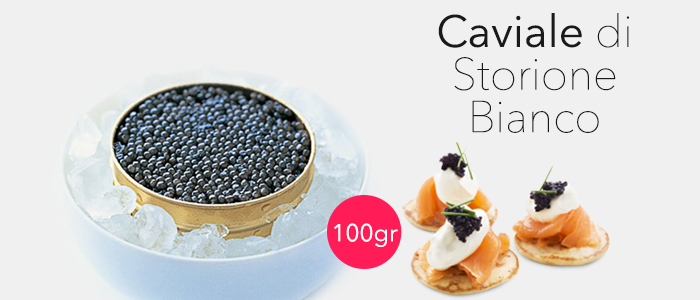 Promozione Caviale di Storione Bianco 100gr