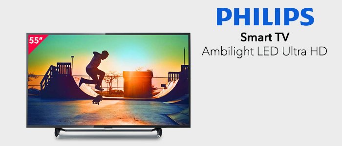 PROMOZIONE Philips Smart TV LED Ultra Sottile 4K 55''