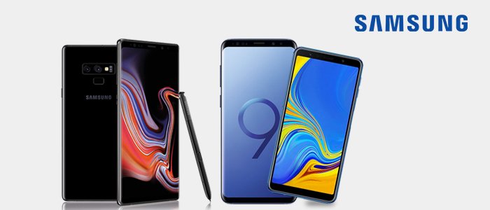 Samsung Galaxy Note9, S9+ e A7