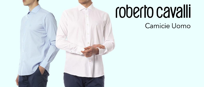 Roberto Cavalli Camicie Uomo 100% cotone
