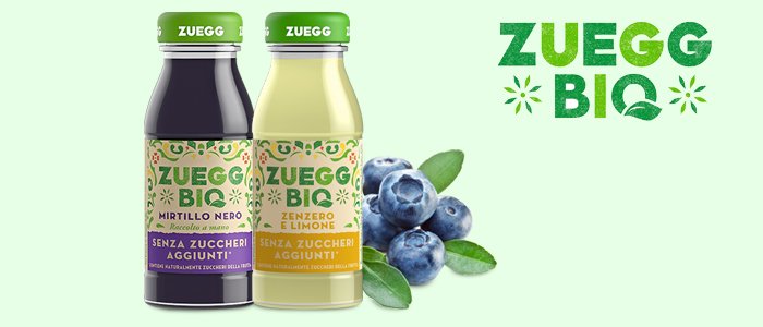 ZUEGG BIO Succhi: Mirtillo Nero e Zenzero&Limone