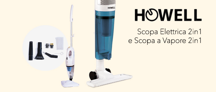 Howell: Scopa Elettrica e Scopa a Vapore 2in1 - Buy\u0026Benefit