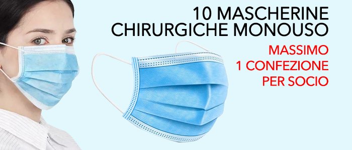 10 Mascherine Chirurgiche Monouso