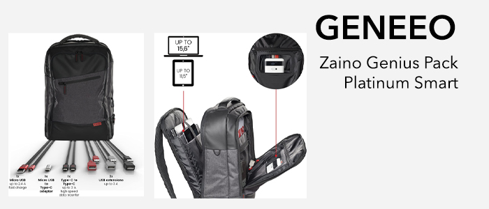 Geneeo Zaino Genius Pack Platinum Smart
