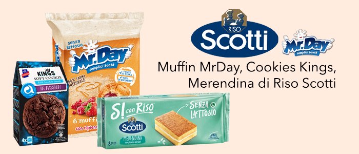 Muffin MrDay, Cookies Kings, Merendina di Riso Scotti - Buy&Benefit