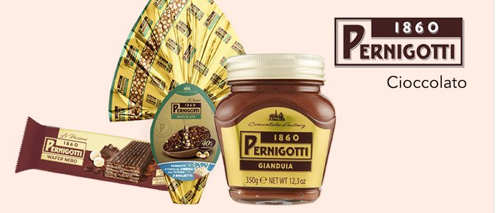 Pernigotti: Crema Spalmabile, Wafer, Uovo Nocciolato e Tavoletta di Cioccolato