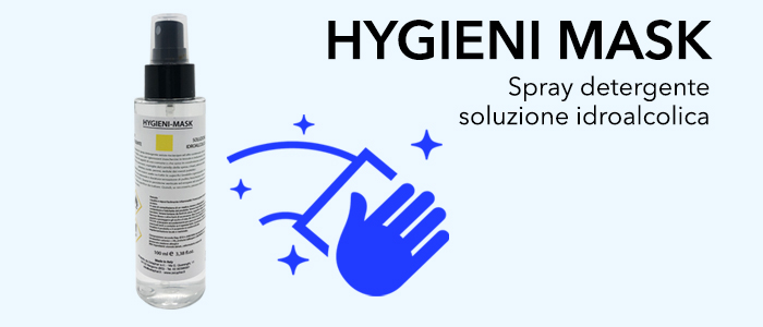 Hygieni-Mask: Spray detergente soluzione idroalcolica