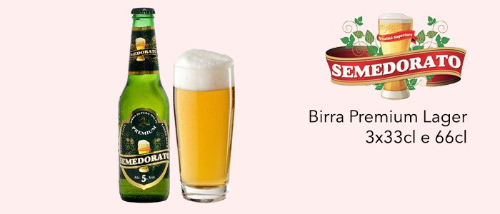 Semedorato: Birra Premium Lager 3x33cl e 66cl