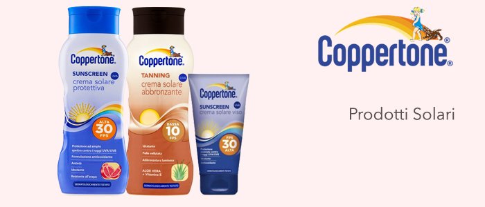 Coppertone: creme solari e abbronzanti