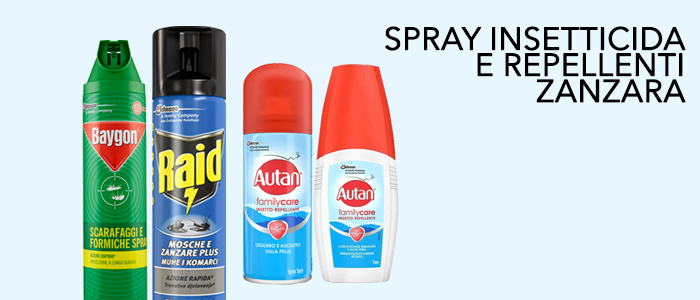 Raid, Autan, Baygon: Spray Insetticida e Repellenti Zanzare