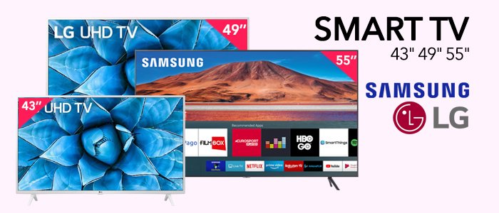 Smart TV LG e Samsung UHD 4K: 43