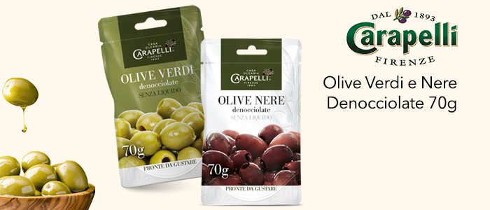Carapelli Olive Verdi e Nere Denocciolate 70g