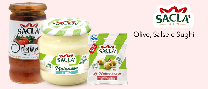 Saclà: Olive, Sughi e Maionese Vegetale