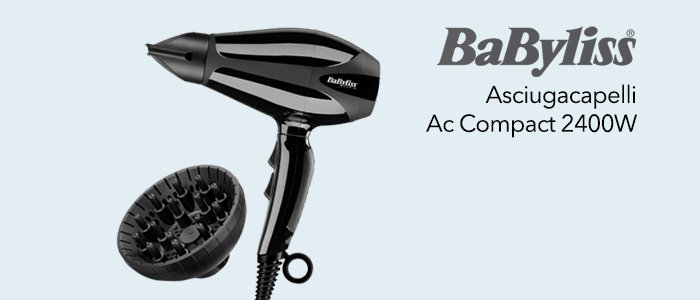 BaByliss Asciugacapelli AC Compact Pro 2400W