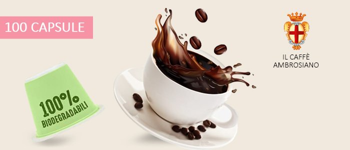 Il Caffè Ambrosiano: 100 Capsule Compatibili Nespresso