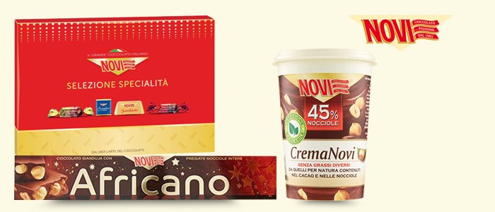 Novi Cioccolato, Praline e Crema Spalmabile