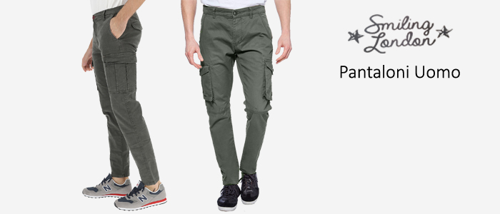 Smiling London Pantaloni Cargo Uomo - Buy\u0026Benefit