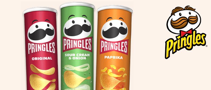 Pringles 165g: Original, Paprika e Sour Cream & Onion