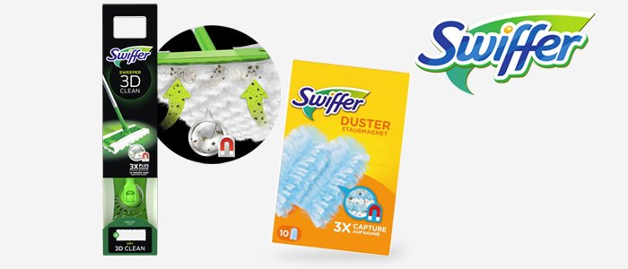 Swiffer Kit Scopa 3D, Panni e Ricariche