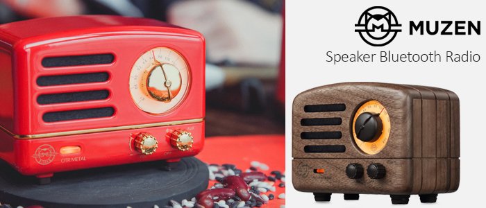 Muzen Speaker Bluetooth Radio Vintage