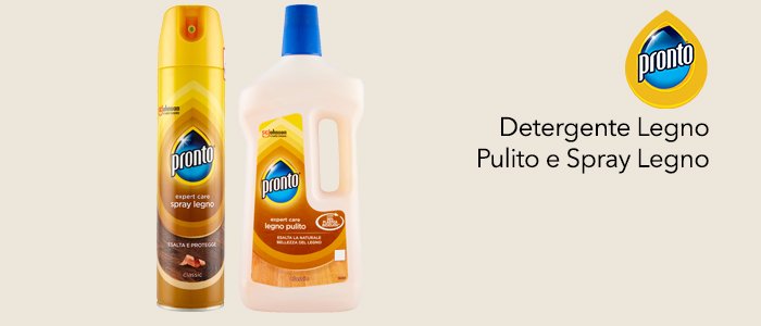 Pronto: Spray Legno e Detergente Legno Pulito