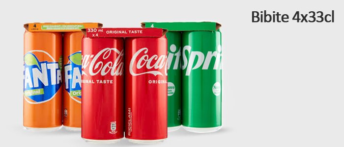 Speciale Bibite: Coca Cola, Fanta, Sprite 33cl