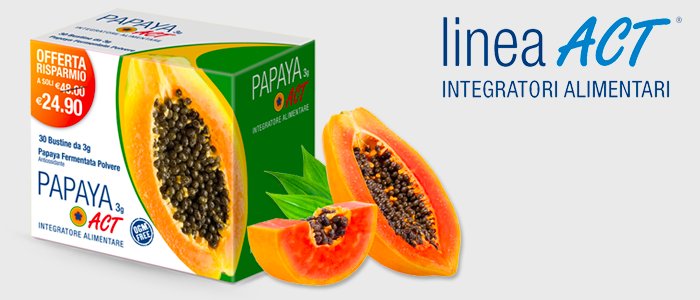 LineaAct: Papaya Act in bustine